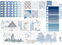 Load image into Gallery viewer, Winter Theme Vertical Planner Kit for Christmas - Six original blue & silver sheets for your Happy Planner or ECLP