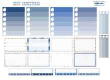 Load image into Gallery viewer, Winter Theme Vertical Planner Kit for Christmas - Six original blue & silver sheets for your Happy Planner or ECLP
