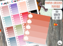 Load image into Gallery viewer, Halloween Checklists | Pumpkin Checklists | PRINTABLE Checklists to fit ECLP | Halloween Planner Stickers | Multi Colour Seasonal Stickers
