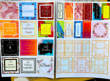 Load image into Gallery viewer, Custom Rectangle Stickers of Your Image or Text. Product labels, perfect for candles or beauty products etc. Small orders accepted. Handmade in the UK