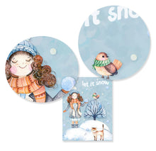 Load image into Gallery viewer, Winter Travellers Notebook Dashboard, Winter Dashboard A6 Foxy + B6 Foxy, 2 PRINTABLE Traveller's Inserts, Instant Planner Insert Foxy B6 A6