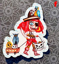 Load image into Gallery viewer, Handmade Easy Peel Die-Cut Stickers, Trick or Treat Children, 7cm-2.7" Halloween stickers for kids. UK Crafted (15 Designs)
