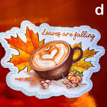 Load image into Gallery viewer, Autumn Quotes Die-Cut Stickers. Easy Peel 7cm-2.7" Handmade in the UK (10 Designs)- Fall Designs Laptop Stickers