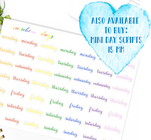 Load image into Gallery viewer, Rainbow Date Dots -  Dated round stickers for your planner or bullet journal. Handmade in the UK