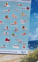 Load and play video in Gallery viewer, Summer bucket list mini stickers. School holidays must have for scrapbook, journal planner etc. Sticker sheet handmade in UK, kids gift