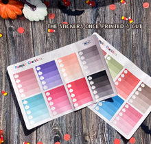Load image into Gallery viewer, Halloween Checklists | Pumpkin Checklists | PRINTABLE Checklists to fit ECLP | Halloween Planner Stickers | Multi Colour Seasonal Stickers