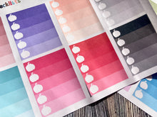 Load image into Gallery viewer, Pumpkin Checklists for Halloween - Ombre stickers in Autumn colours. Handmade in UK