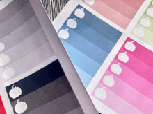 Load image into Gallery viewer, Pumpkin Checklists for Halloween - Ombre stickers in Autumn colours. Handmade in UK
