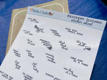 Load image into Gallery viewer, Recovery Slogan Stickers - mini stickers of 12-Step program slogans. Handmade in the UK