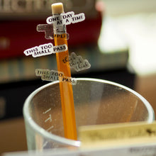 Load image into Gallery viewer, Recovery Slogan Stickers - mini stickers of 12-Step program slogans. Handmade in the UK