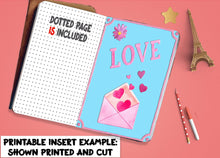 Load image into Gallery viewer, Valentine's Planner Dashboard - Available in A6, B6 and 7"x 9" sizes. Instant download.