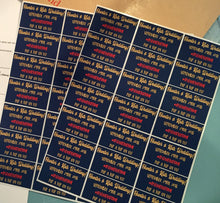 Load image into Gallery viewer, Custom Rectangle Stickers of Your Image or Text. Product labels, perfect for candles or beauty products etc. Small orders accepted. Handmade in the UK