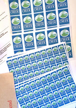 Load image into Gallery viewer, Custom Rectangle Stickers of Your Image or Text. Product labels, perfect for candles or beauty products etc. Small orders accepted. Handmade in the UK