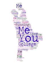 Load image into Gallery viewer, Couple Dancing Word Cloud Art with Custom Text - Choice of sizes and colours.