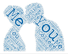 Load image into Gallery viewer, Couples Personalised Word Cloud Print - A Valentine or wedding gift with your choice of colours and delivered free within the UK