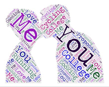 Load image into Gallery viewer, Couples Personalised Word Cloud Print - A Valentine or wedding gift with your choice of colours and delivered free within the UK