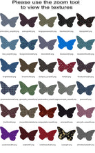 Load image into Gallery viewer, Butterfly Clipart - 32 high resolution fabric textured Butterflies to download instantly and licenced for commercial use