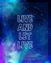 Load image into Gallery viewer, Set of 12-Step Recovery Slogan Prints with a Galaxy Background. 'One Day at A Time'; 'Live and Let Live'; 'Thy Will be Done'.