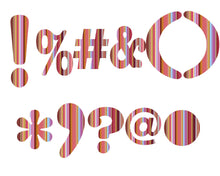 Load image into Gallery viewer, Alphabet Clip Art, Striped Letters, Numbers clip art, Candy Stripe Alphabet letters, numbers clip art, Transparent Clip Art, BUJO Numbers