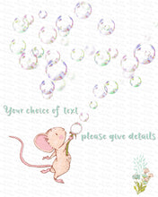 Load image into Gallery viewer, Personalised Nursery Wall Art. A cute cartoon style animal print with your words.