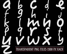 Load image into Gallery viewer, Chalk Effect Alphabet - includes upper and lowe case fonts, numbers and punctuation symbols - instant download