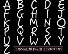Load image into Gallery viewer, Chalk Effect Alphabet - includes upper and lowe case fonts, numbers and punctuation symbols - instant download
