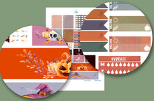 Load image into Gallery viewer, Halloween Printable Planner Kit to fir Erin Condren boxes. Instant download to Print n Cut