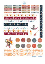 Load image into Gallery viewer, Happy Planner Halloween Sticker Kit, Weekly Vertical Printable Planner Kit. Instant download