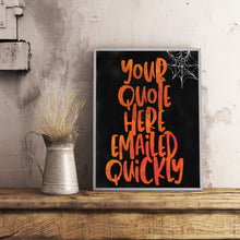 Load image into Gallery viewer, Halloween Custom Chalkboard, Halloween Decor Chalkboard, Custom Halloween Poster, Bar Sign Blackboard, Instant Poster, Custom Typography