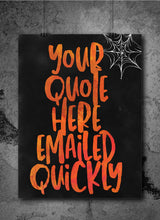 Load image into Gallery viewer, Halloween Custom Chalkboard, Halloween Decor Chalkboard, Custom Halloween Poster, Bar Sign Blackboard, Instant Poster, Custom Typography