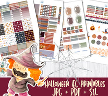 Load image into Gallery viewer, Halloween Printable Planner Kit to fir Erin Condren boxes. Instant download to Print n Cut