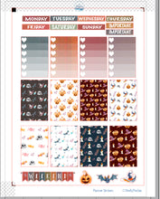 Load image into Gallery viewer, Happy Planner Halloween Sticker Kit, Weekly Vertical Printable Planner Kit. Instant download