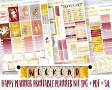 Load image into Gallery viewer, Unique Happy Planner gratitude kit with touches of gold leaf effect. Instant download planner stickers.