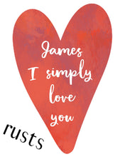 Load image into Gallery viewer, Watercolour Heart Custom Watercolour Print. Personalised for you and emailed within 48 hours.