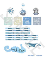 Load image into Gallery viewer, Printable Nautical Planner Kit to fit Happy Planner Weekly
