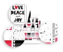 Load image into Gallery viewer, A cute printable vertical planner kit in Red and Black - Instant download with free cut files