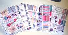 Load image into Gallery viewer, Festival Girls Planner Kit for Erin Condren or Happy Planner. Boho, hippy style planner stickers, perfect for summer music festivals