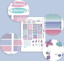 Load image into Gallery viewer, Festival Girls Planner Kit for Erin Condren or Happy Planner. Boho, hippy style planner stickers, perfect for summer music festivals