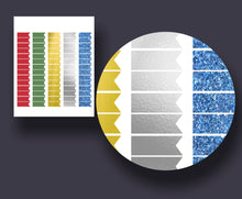 Load image into Gallery viewer, Christmas Printable Deco For Scrapbooking - hearts, circles, and flags in metallic holiday colours