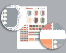 Load image into Gallery viewer, EC Halloween Planner Sticker Kit, ECLP Weekly Stickers, Erin Condren vertical, PRINTABLE Planner Stickers, Life Planner, Fall Kit, Cut File