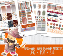 Load image into Gallery viewer, Halloween Happy Planner Sticker Kit, Weekly Happy Planner Kit Mambi, Printable Halloween Stickers, Create 365 Sticker Kit, Free Cut Files