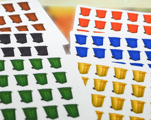 Load image into Gallery viewer, Mini Dustbin Stickers. Never forget wheelie bin day again. Available in green, blue, brown, yellow and red.