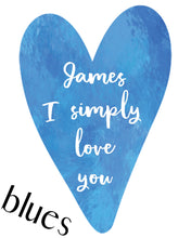 Load image into Gallery viewer, Watercolour Heart Custom Watercolour Print. Personalised for you and emailed within 48 hours.