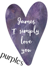 Load image into Gallery viewer, Watercolour Heart Custom Watercolour Print. Personalised for you and emailed within 48 hours.