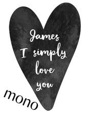 Load image into Gallery viewer, Watercolour Heart Custom Watercolour Print. Personalised for you and emailed within 48 hours.