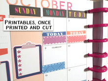 Load image into Gallery viewer, A printable vertical planner kit decorated with a retro, pop music theme - These stickers are perfect for you if you like bright colours.