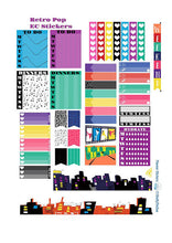 Load image into Gallery viewer, A printable vertical planner kit decorated with a retro, pop music theme - These stickers are perfect for you if you like bright colours.