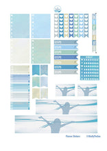 Load image into Gallery viewer, Printable Nautical Planner Kit to fit Erin Condren Lifeplanner. Coastal theme of blues and sand. Download now, print and cut