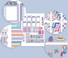 Load image into Gallery viewer, Boho Hipster 'Festival Fantasy' Printable Vertical Sticker Kit to fit Erin Condren - Silhouette Cameo Cut File + PDF and JPG