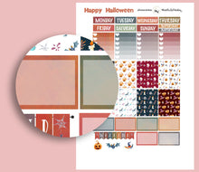 Load image into Gallery viewer, EC Halloween Planner Sticker Kit, ECLP Weekly Stickers, Erin Condren vertical, PRINTABLE Planner Stickers, Life Planner, Fall Kit, Cut File